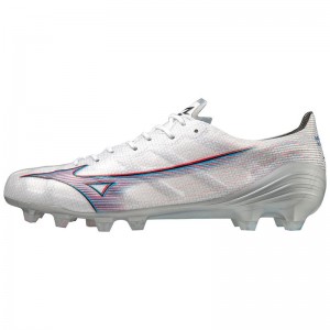 Mizuno Alpha Elite サッカーシューズ メンズ 白 赤 | JP-073541