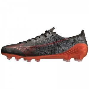 Mizuno Alpha Japan サッカーシューズ メンズ 黒 赤 | JP-647298