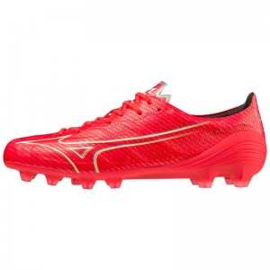 Mizuno Alpha Japan サッカーシューズ レディース コーラル 色 白 | JP-498607