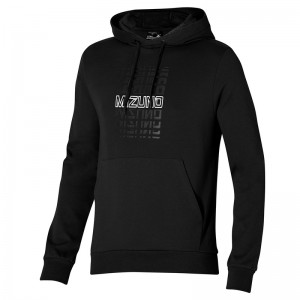 Mizuno Athletics グラフィック Hoody トップス メンズ 黒 | JP-943108