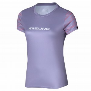 Mizuno Athletics グラフィック Tee Tシャツ レディース 紫 | JP-793582