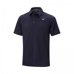 Mizuno BT 冬の Polo メンズ ネイビー | JP-653829