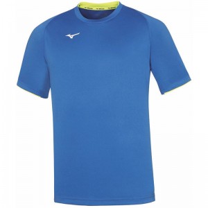 Mizuno Core SS Tee Tシャツ メンズ ロイヤルブルー 黄色 | JP-538629