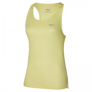 Mizuno Dryaeroflow Tank タンクトップ レディース ライト緑 黄色 | JP-168354