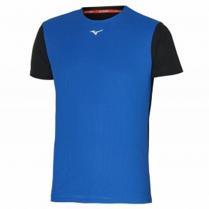 Mizuno Dryaeroflow Tee Tシャツ メンズ 青 黒 | JP-128307