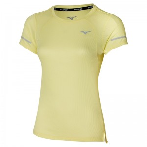 Mizuno Dryaeroflow Tee Tシャツ レディース ライト緑 黄色 | JP-539862