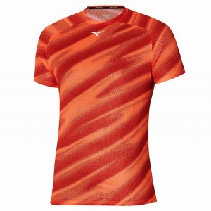 Mizuno Dryaeroflow グラフィック Tee Tシャツ メンズ オレンジ | JP-294361