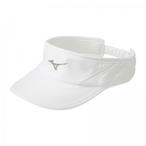 Mizuno Drylite Visor ハット レディース 白 | JP-049285