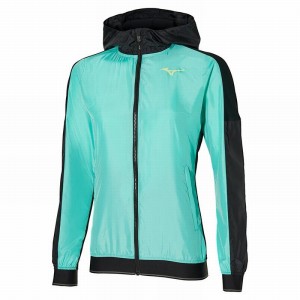 Mizuno Hoody ジャケット レディース 緑 黒 | JP-947380