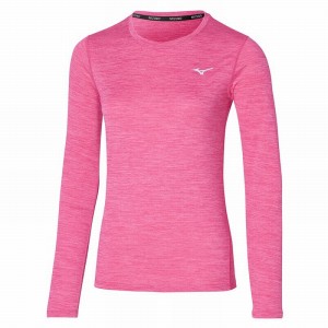 Mizuno Impulse Core LS Tee Tシャツ レディース ピンク | JP-673592