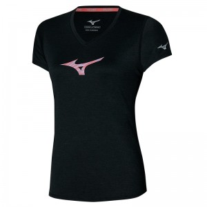 Mizuno Impulse Core RB Tee Tシャツ レディース 黒 | JP-014238