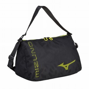 Mizuno Mesh Holdall 30 バッグ レディース 黒 黄色 | JP-637295