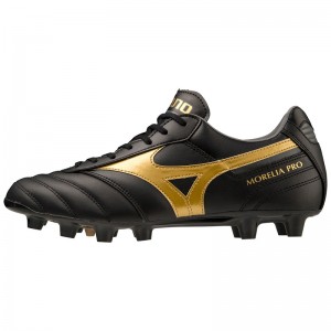 Mizuno Morelia II Pro サッカーシューズ レディース 黒 ゴールド | JP-175269