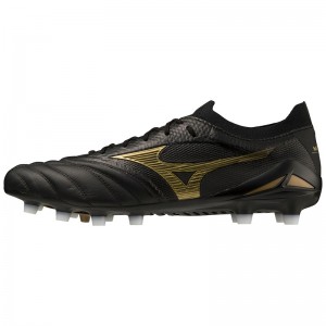 Mizuno Morelia Neo IV Beta Japan サッカーシューズ レディース 黒 ゴールド 黒 | JP-601942