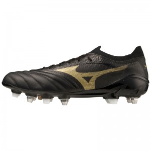 Mizuno Morelia Neo IV Beta サッカーシューズ メンズ 黒 ゴールド 黒 | JP-240168