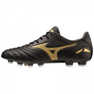 Mizuno Morelia Neo IV Pro サッカーシューズ レディース 黒 ゴールド 黒 | JP-649125