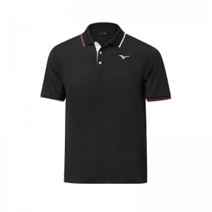 Mizuno QD Comp Plus Polo メンズ 黒 | JP-128069