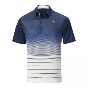 Mizuno Quick Dry Mirage Polo メンズ ネイビー | JP-824973