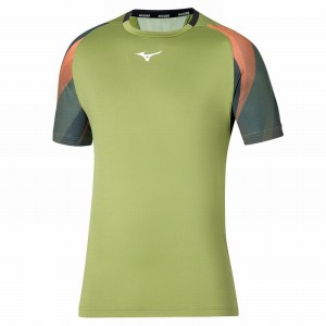 Mizuno Release Shadow Tee Tシャツ メンズ 緑 | JP-691740