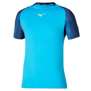 Mizuno Release Shadow Tee Tシャツ メンズ 青 | JP-963158