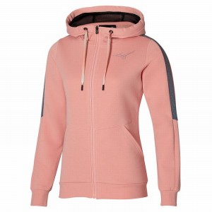 Mizuno Release Sweat ジャケット レディース アプリコット ピンク | JP-673892