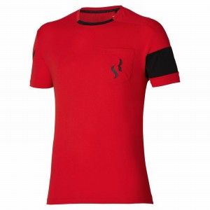 Mizuno Sergio Ramos カジュアル Tee Tシャツ レディース 赤 | JP-416537