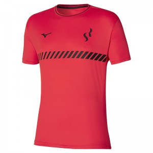 Mizuno Sergio Ramos トレーニング Tee Tシャツ レディース 赤 | JP-723648