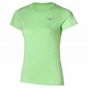 Mizuno Tee Tシャツ レディース 緑 | JP-973105