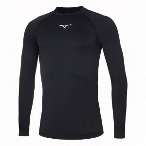 Mizuno Uni Core LS Underlayer トップス メンズ 黒 | JP-308245