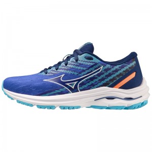 Mizuno Wave Equate 7 ランニングシューズ レディース 青 白 | JP-564713