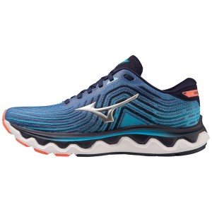 Mizuno Wave Horizon 6 ランニングシューズ メンズ シルバー | JP-672549