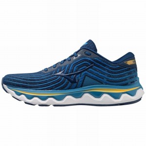 Mizuno Wave Horizon 6 ランニングシューズ メンズ 青 青 青 | JP-561309