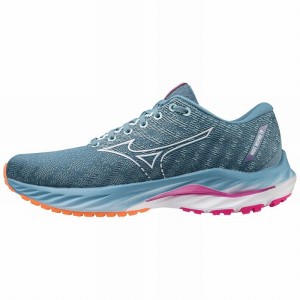 Mizuno Wave Inspire 19 ランニングシューズ レディース 青 白 | JP-730215