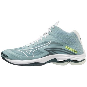 Mizuno Wave Lightning Z7Mid バレーボールシューズ レディース 緑 白 | JP-685213