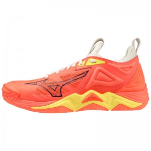 Mizuno Wave Momentum 3 バレーボールシューズ レディース オレンジ | JP-358170