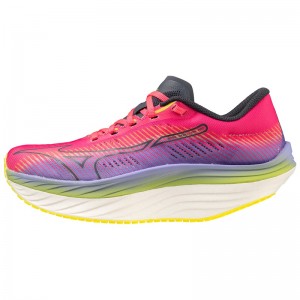 Mizuno Wave Rebellion Pro ランニングシューズ レディース ピンク 青 | JP-968435