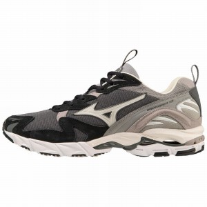 Mizuno Wave Rider 10 Premium スニーカー レディース 暗グレー 白 グレー | JP-672480