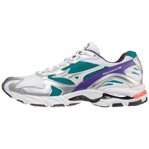 Mizuno Wave Rider 10 スニーカー メンズ 白 シルバー | JP-540182