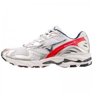 Mizuno Wave Rider 10 スニーカー メンズ 白 青 赤 | JP-192803