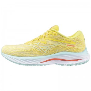 Mizuno Wave Rider 27 ランニングシューズ レディース 黄色 | JP-923507