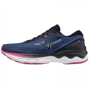 Mizuno Wave Skyrise 3 ランニングシューズ レディース 青 ネイビー | JP-593021