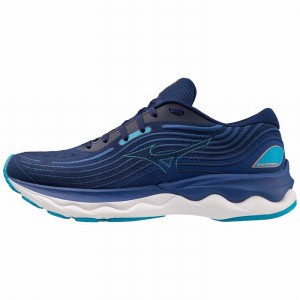 Mizuno Wave Skyrise 4 ランニングシューズ メンズ 青 | JP-582713