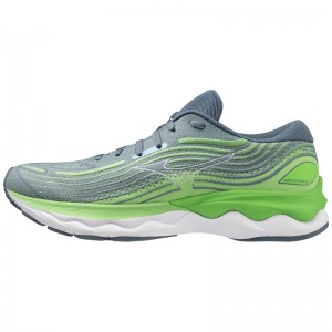 Mizuno Wave Skyrise 4 ランニングシューズ メンズ 緑 青 | JP-830921