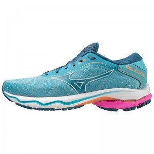 Mizuno Wave Ultima 14 ランニングシューズ レディース 青 白 | JP-076398