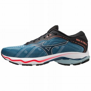 Mizuno Wave Ultima 14 ランニングシューズ メンズ 青 コーラル 色 | JP-514678