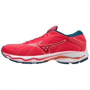 Mizuno Wave Ultima 14 ランニングシューズ レディース ピンク 白 青 | JP-723805