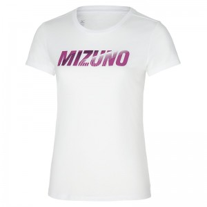 Mizuno グラフィック Tee Tシャツ レディース 白 | JP-937062