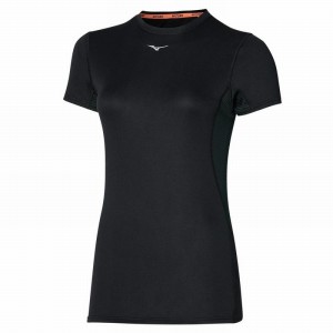 Mizuno ミッドカット Weight-l Tee Tシャツ レディース 黒 | JP-526837