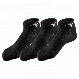 Mizuno トレーニング ミッドカット 3P ソックス メンズ 黒 黒 黒 | JP-015936