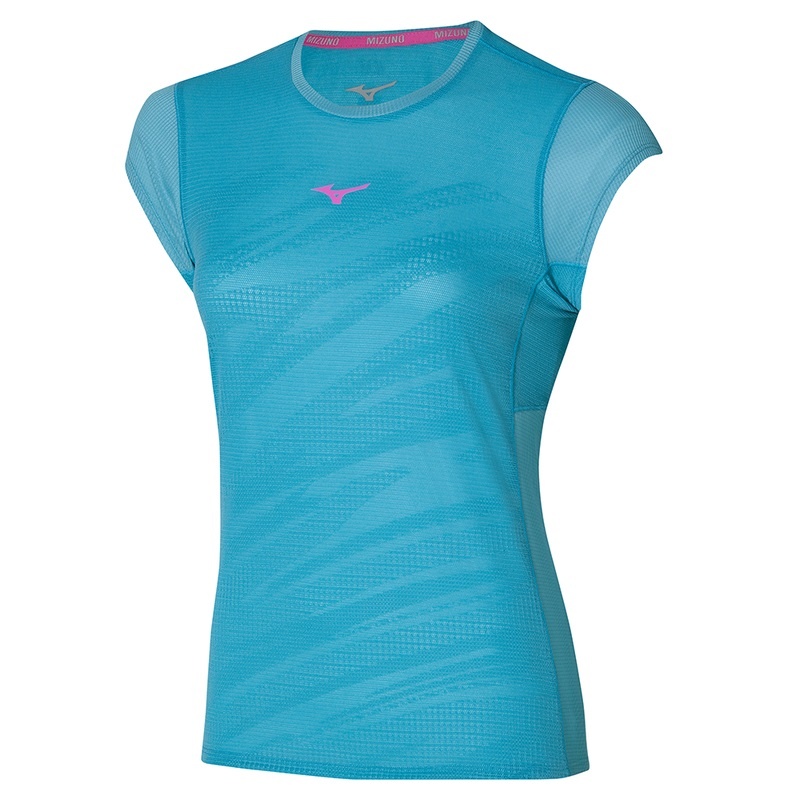 Mizuno Aero Tee Tシャツ レディース 青 | JP-146752